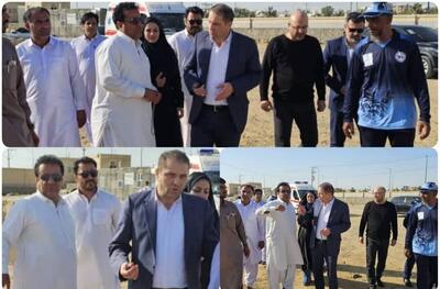  بازدید معاون وزیر ورزش از پروژه زمین کریکت شهرستان چابهار