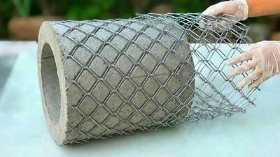  با سیمان و توری آهنی قدیمی یک وسیله فوق العاده بسازید!