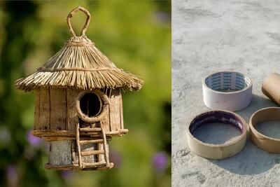  آموزش ساخت لانه برای پرنده ها در حیاط با وسایل ساده