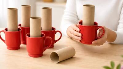  ببینید با رول های دستمال توالت و یک لیوان قدیمی چه کار کردم!