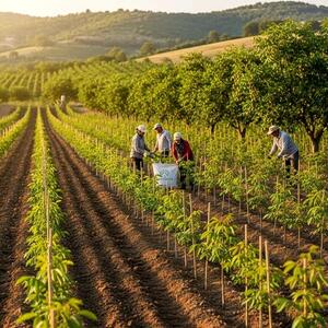  شروع درآمد میلیاردی با کاشت نهال گردو ژنوتیپ ۱۲ پالیز نهال