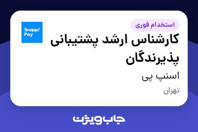  استخدام کارشناس ارشد پشتیبانی پذیرندگان در اسنپ پی