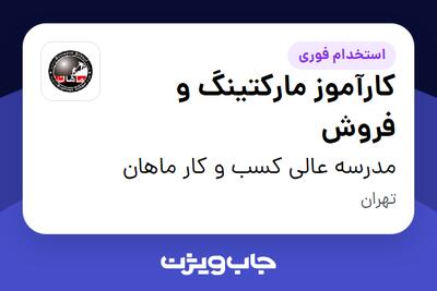  استخدام کارآموز مارکتینگ و فروش - خانم در مدرسه عالی کسب و کار ماهان