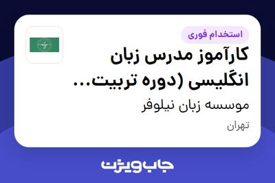  استخدام کارآموز مدرس زبان انگلیسی (دوره تربیت مدرس – TTC) - خانم در موسسه زبان نیلوفر