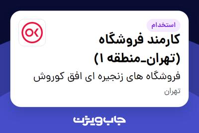  استخدام کارمند فروشگاه (تهران_منطقه 1) در فروشگاه های زنجیره ای افق کوروش