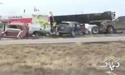  ۳۰ خودرو و تصادف زنجیره‌ای در بزرگراه! + ویدئو | تصاویری از محل حادثه - مجله اینترنتی کولاک