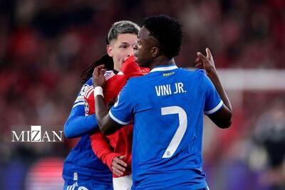  جنجال داغ نژادپرستی در دالوژ/ بازیکن بنفیکا وینیسیوس را «میمون» خطاب کرد!