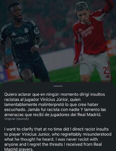  پرستیانی: هیچ توهینی به وینیسیوس نکردم؛ از سوی بازیکنان رئال مادرید تهدید شدم - پارس فوتبال