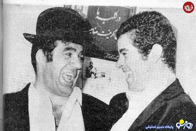  «ناصر ملک مطیعی» در حال صرف ناهار با پسرش امیر علی