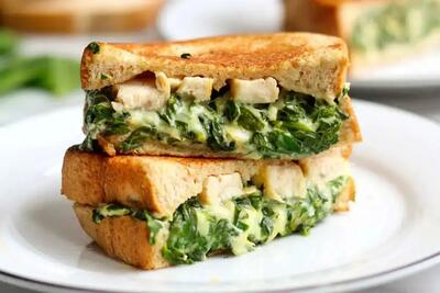  طرز تهیه ساندویچ اسفناج و گردو؛ ساندویچ لذیذ و مقوی