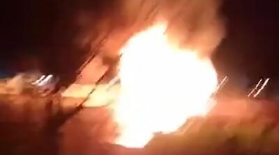  تصاویر حمله پهپادی به یک خودرو در عراق