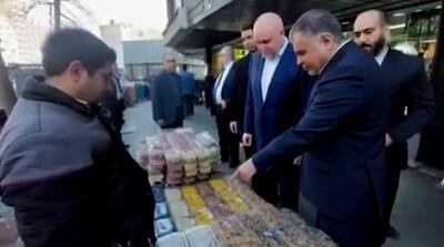  خرید آجیل توسط وزیر انرژی روسیه در خیابان‌های تهران