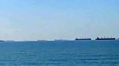  تصاویر ترافیک کشتی‌ها در زمان بستن تنگه هرمز