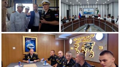  بازدید اعضای ناوگروه روسیه از ناوشکن جماران و کارخانجات نداجا