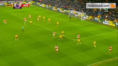  گل بوکایو ساکا به وولورهمپتون (وولورهمپتون 0-1 آرسنال)