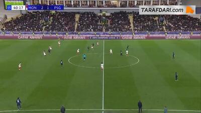  گل اشرف حکیمی به موناکو (موناکو 2-2 پاری سن ژرمن)