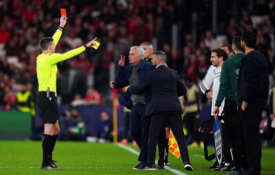  اخراج مورینیو مقابل رئال مادرید؛ آقای خاص ملاقات با سانتیاگو برنابئو را از دست داد