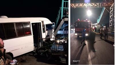  تصادف مینی بوس با ۲ دستگاه خودرو سواری در تهران