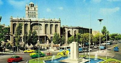  میدان ساعت در عکس تاریخی؛ تبریز زیبا در دهه ۴۰ شمسی