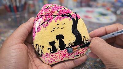  آموزش نقاشی روی سنگ برای تازه کاران