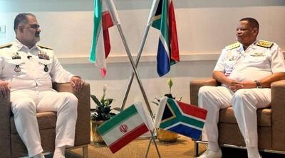  دیدار دریادار ایرانی با فرماندهان دریایی آفریقای جنوبی و سریلانکا + عکس