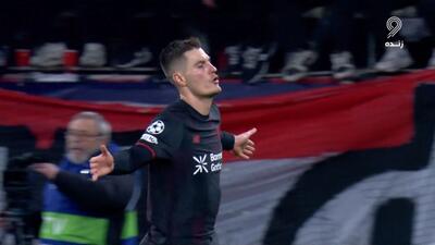  گل اول بایرلورکوزن به المپیاکوس (پاتریک شیک)