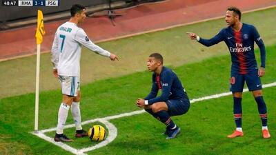  امباپه و نیمار هرگز این عملکرد تحقیرآمیز رونالدو را فراموش نخواهند کرد!