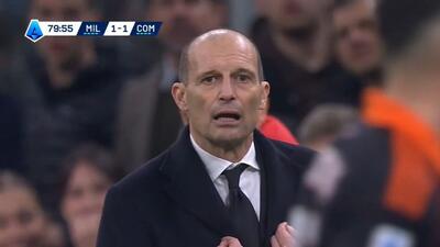  جنجال و اخراح آلگری سرمربی میلان مقابل کومو