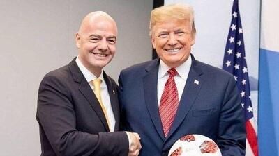  شوخی عجیب ترامپ؛ رییس فیفا شبیه بادام زمینی است!