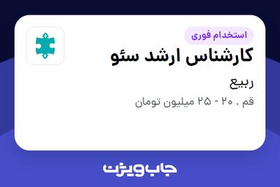  استخدام کارشناس ارشد سئو - آقا در ربیع