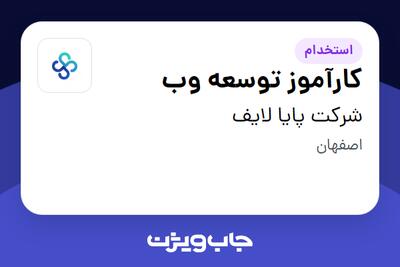  استخدام کارآموز توسعه وب در شرکت پایا لایف
