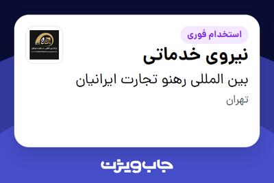  استخدام نیروی خدماتی در بین المللی رهنو تجارت ایرانیان
