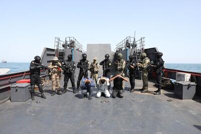  تمرین آزادسازی کشتی ربوده شده در رزمایش نیروهای دریایی ایران و فدراسیون روسیه