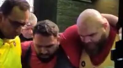  حرکت جوانمردانه علیرضا یوسفی بعد از مصدومیت رضا حسن‌پور