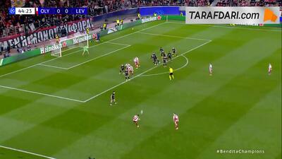  مهدی طارمی در موقعیت آفساید؛ مردود شدن گل المپیاکوس به بایرلورکوزن (المپیاکوس 0-0 بایرلورکوزن)