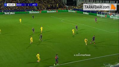  گل ینس پتر هوگه به اینتر (بودو گلیمت 2-1 اینتر)