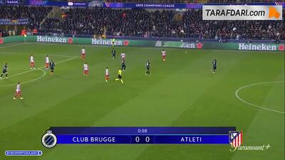  خلاصه بازی کلوب بروخه 3-3 اتلتیکو مادرید (لیگ قهرمانان اروپا - 26-2025)