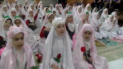  برگزاری جشن تکلیف دانش آموزان دختر در یامچی
