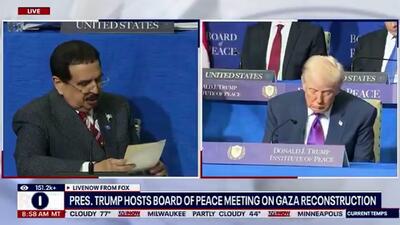  چرت‌زدن ترامپ در نشست به اصطلاح شورای صلح غزه + فیلم