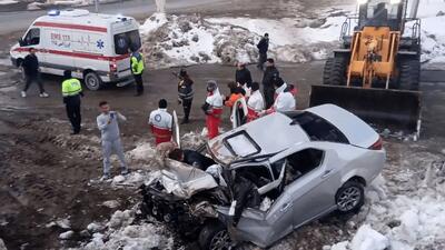  حادثه دلخراش در محور کندوان با ۳ فوتی