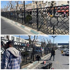  اجرای عملیات نصب نرده در محور اصلی