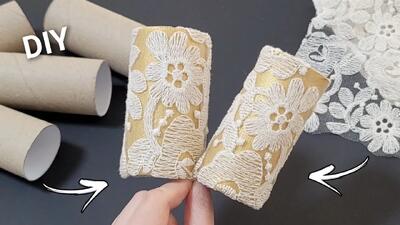  ایده خلاقانه: ساخت دست سازه زیبا با رول دستمال توالت