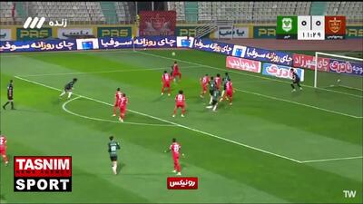  فیلم| شوک دقیقه ۱۱ به سرخ‌ها؛ احسان حسینی دروازه پرسپولیس را باز کرد