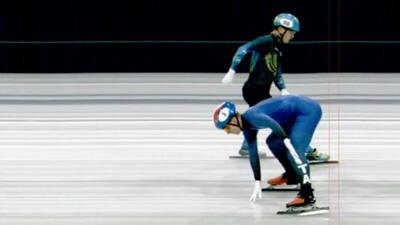  VAR در المپیک زمستانی و یک صحنه نادر در رشته اسکیت سرعت مسیر کوتاه