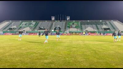  گرم کردن بازیکنان گل گهر قبل از مسابقه با چادرملو