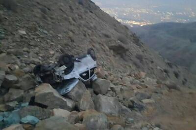  سقوط «دنا» به دره در جاده چالوس؛ سه نفر جان باختند