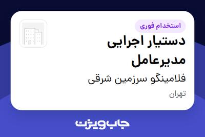  استخدام دستیار اجرایی مدیرعامل - خانم در فلامینگو سرزمین شرقی