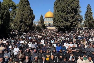  حضور ۸۰ هزار نفر در نماز جمعه مسجد الاقصی