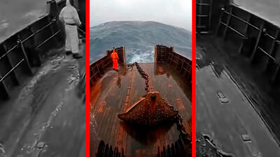  فیلم سقوط هزاران کیلو فولاد در اقیانوس