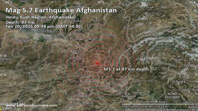  زلزله ۵.۷ ریشتری کابل را به لرزه درآورد